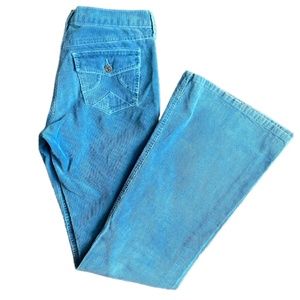Juicy Couture Blue Flare Corduroy Pants